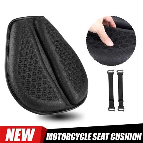 Motorcycle Seat Cushion Gel Pads 3d Honeycomb Seat Cover Breathable Anti Slip Universal Ride