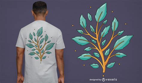 Descarga Vector De Rama Con Dise O De Camiseta De Naturaleza De Hojas