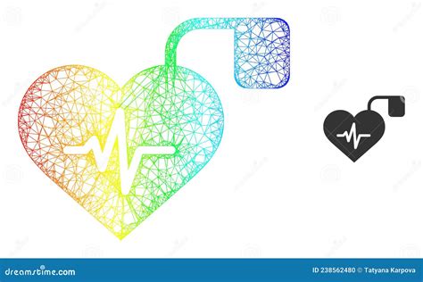 Pulse Pacemaker Icon Round Bubble Collage Cartoon Vector