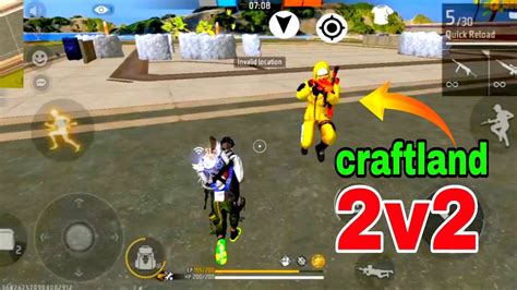 CRAFTLAND 2v2 Only One Tap Challenge FREE FIRE MAX YouTube