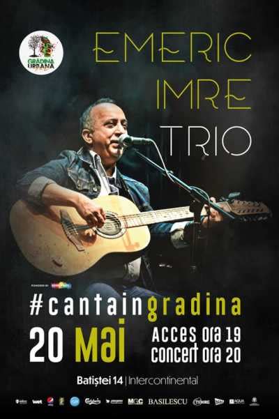 Concert Emeric Imre Trio la Grădina Urbană în mai 2022 BILETE