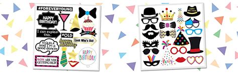 Funny Birthday Photo Booth Props 47 Pieces 21st 30th 40th