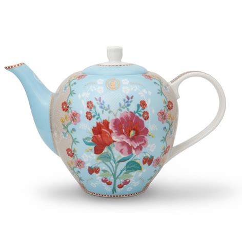 Tetera De Cerámica Floral Azul Pip Studio