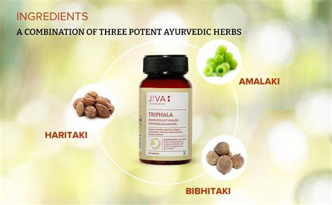 Jiva Ayurveda Triphala Ayurvedic 120 Tablets For Bowel Movement Eye