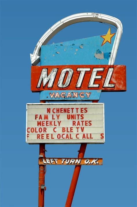 Vintage motel sign stock image. Image of fifties, travel - 16374905