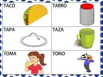 Spanish Cvcv Words With T Sound In The Initial Position Words With