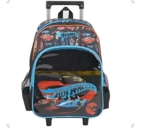 Mochila Rodinha Hot Wheels Ic Hw Luxcel Escolar Original Parcelamento Sem Juros