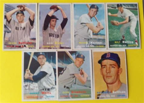 Card Lot Topps Boston Red Sox Baseball Frank Sullivan Mickey