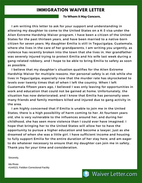 extreme hardship waiver letter sample | mamiihondenk.org