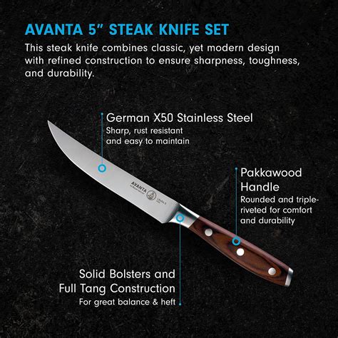 Buy Messermeister Avanta 5” Fine Edge Steak Knife Set German X50