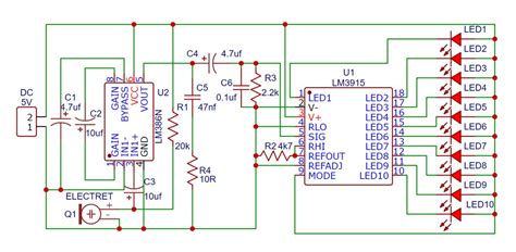 Lm Based Led Vu Meter Circuit Diagram And Working