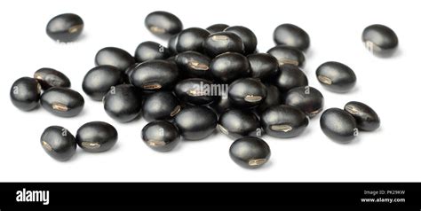 Raw Black Bean Isolated On White Background Stock Photo Alamy