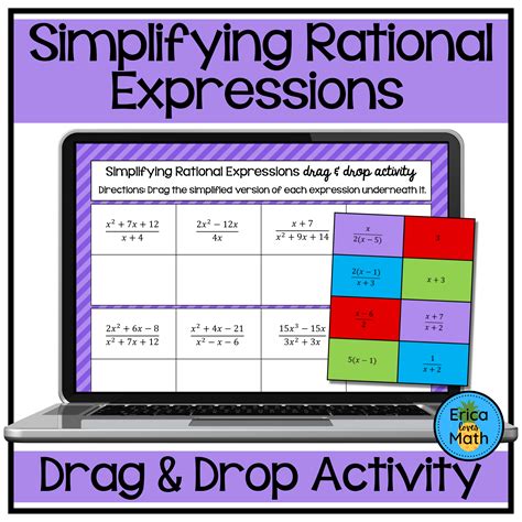 Simplifying Rational Expressions Digital Activity Drag Drop Made By