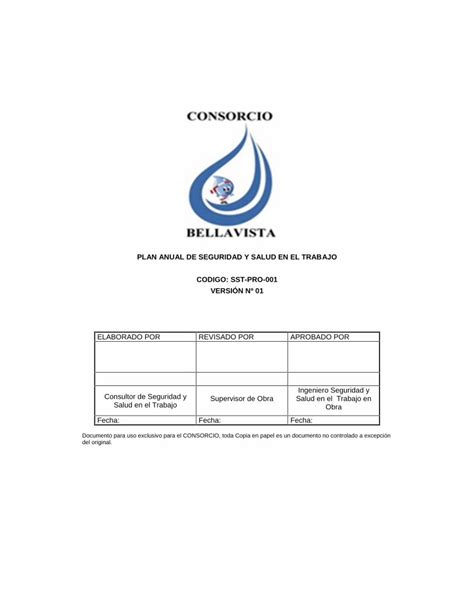 PDF PLAN ANUAL DE SEGURIDAD Y SALUD EN EL TRABAJO CODIGO SST