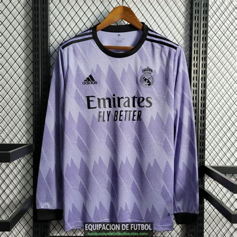 Camiseta Manga Larga Real Madrid Segunda Equipacion