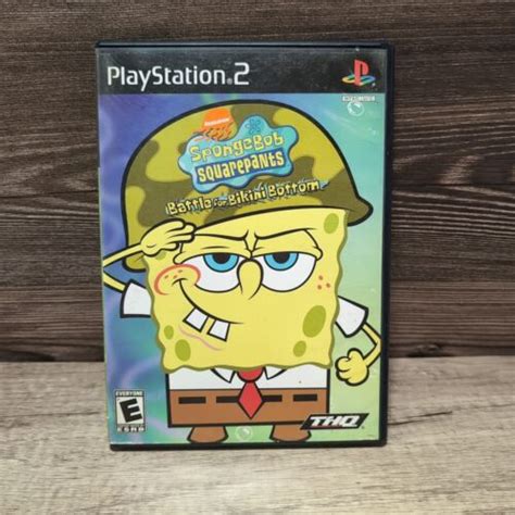 SpongeBob SquarePants The Battle For Bikini Bottom PS2 PlayStat Game Case 752919460375 EBay
