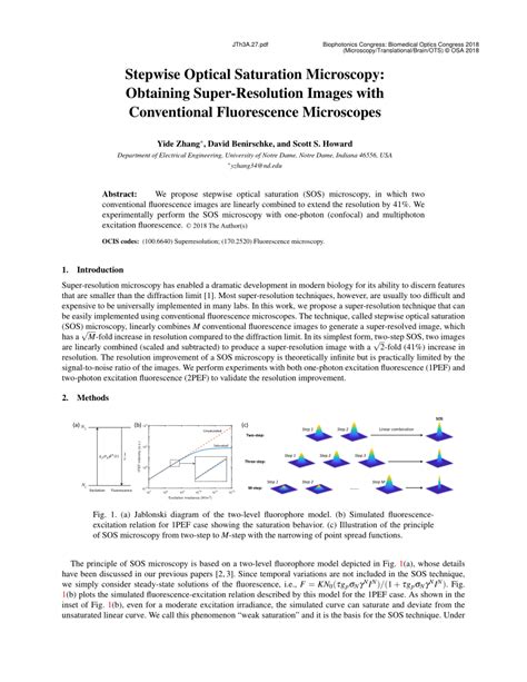 Pdf Stepwise Optical Saturation Microscopy Obtaining Super