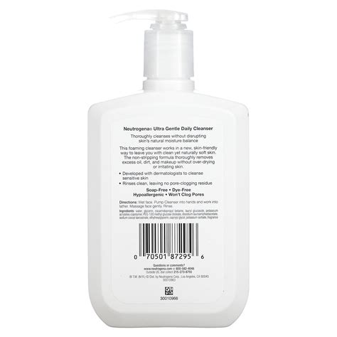 Neutrogena Ultra Gentle Daily Cleanser Foaming Formula Fl Oz