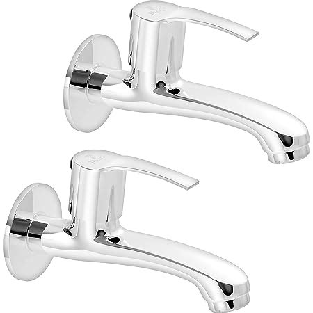 Pixaflo Sting Brass Long Body Bib Cock Tap With Wall Flange Pack Of 2