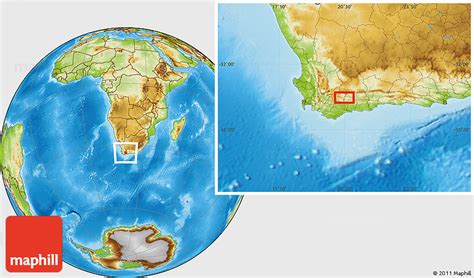 Physical Location Map of Barrydale