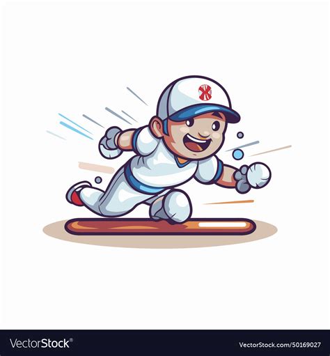 Cartoon Skier Royalty Free Vector Image Vectorstock