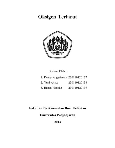 Laporan Oksigen Terlarut Pdf