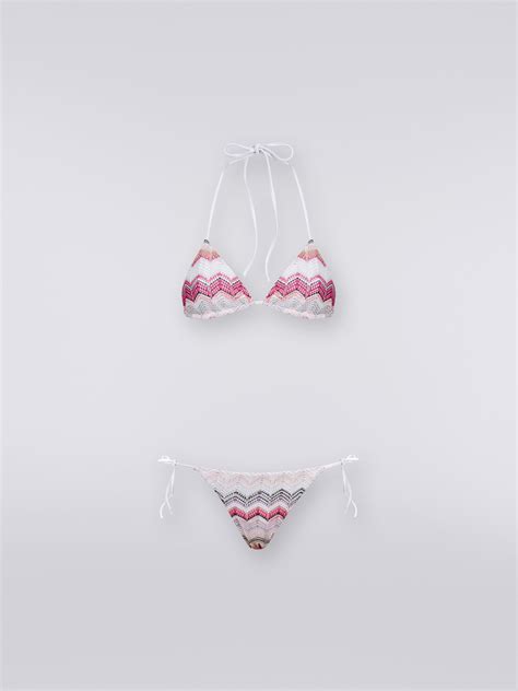 Zigzag Crochet Bikini With Lurex