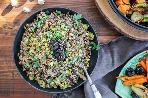 Wild Rice Pilaf With Mushrooms Olives California Prunes