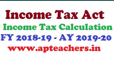 Income Tax Act And Income Tax Calculation For Fy For Ay