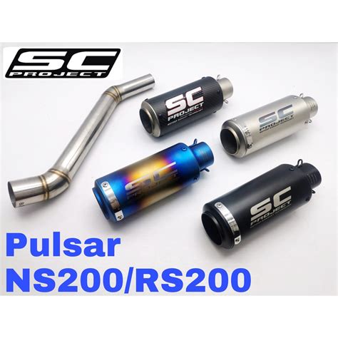 Exhaust Modenas Pulsar Ns200 Rs200 Slip On Piping Stainless Steel Sc Project Muffler Ekzos Motor