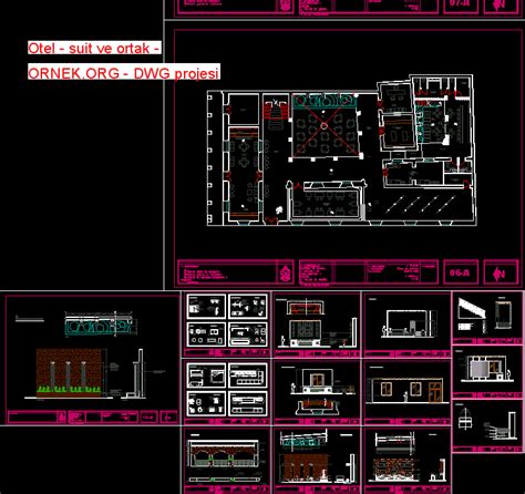 Otel Suit Ve Ortak Dwg Projesi Autocad Projeler