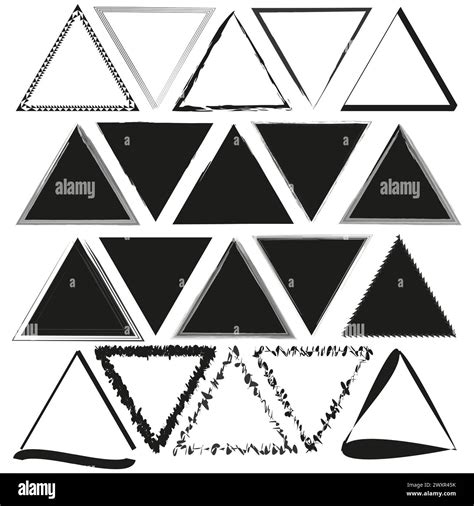 Triangle Variations Icon Set Geometric Shapes Vector Illustration Eps