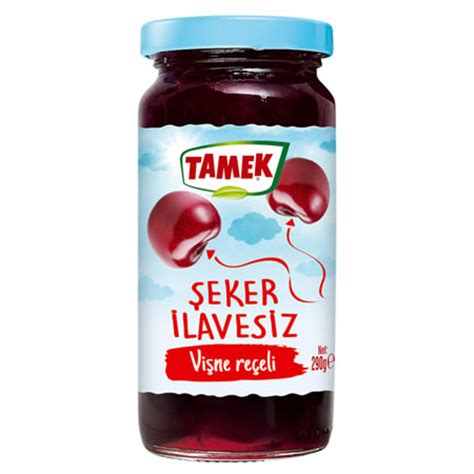 Tamek Şeker İlavesiz Vişne Reçeli 290 G