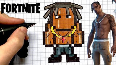 Travis Scott Fortnite Skin Drawing