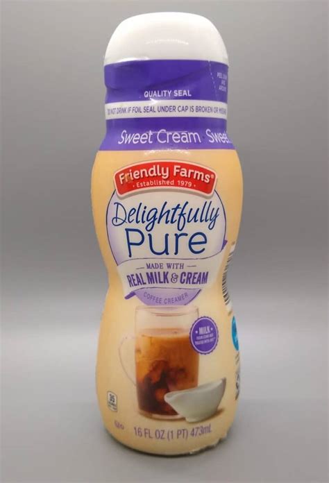 Friendly Farms Delightfully Pure Sweet Cream Coffee Creamer Aldi Reviewer