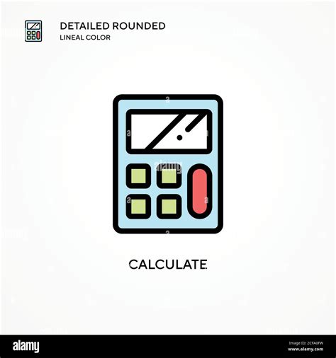 Calculate Vector Icon Modern Vector Illustration Concepts Easy To