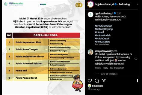 Resmi BPJS Kesehatan Jadi Syarat Membuat SKCK Mulai 1 Maret 2024