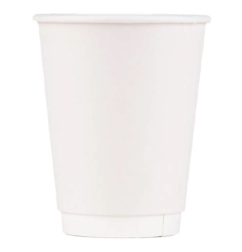 Blank 12oz White Double Wall Hot Paper Cups Ybc Supply