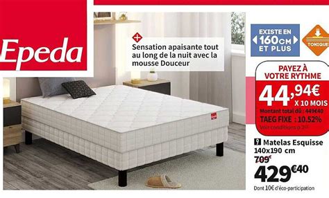 Promo Matelas Esquisse X Cm Epeda Chez Conforama Icatalogue Fr