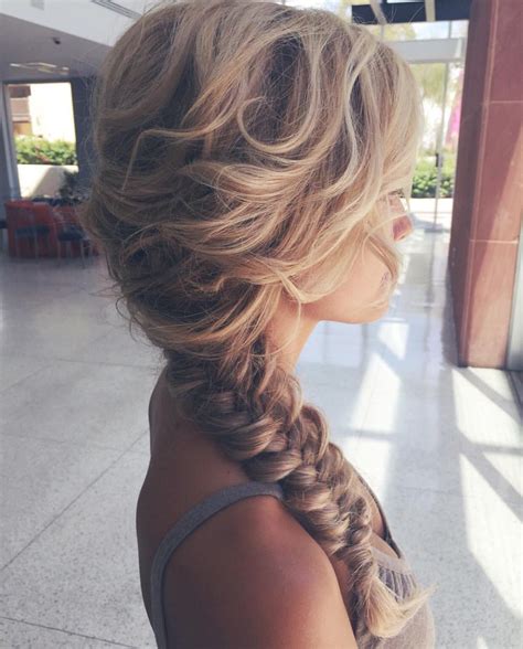 Fishtail Braid Hair Styles Fish Tail Braid Simple Prom Hair