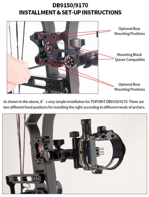 Topoint Compound Bow Sight Retina Lock Alignment Db9250 Topointarchery