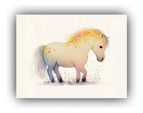 Canva Bastidor Madera Hermoso Poni Elegante X Cm Infantil Cuotas