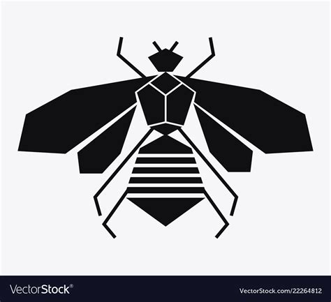 Logo of the bee black and white icon Royalty Free Vector