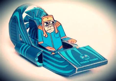 German Comics Sci Fi Hovercraft Paper Model