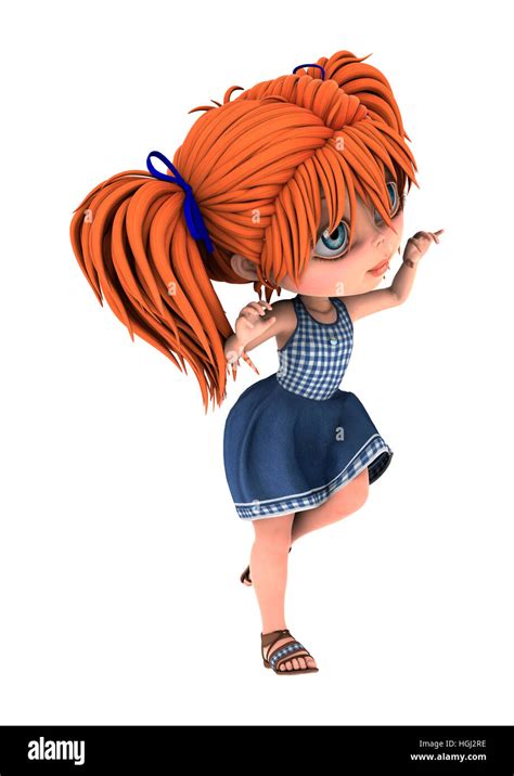 Cute Girl Cartoon Characters 3d