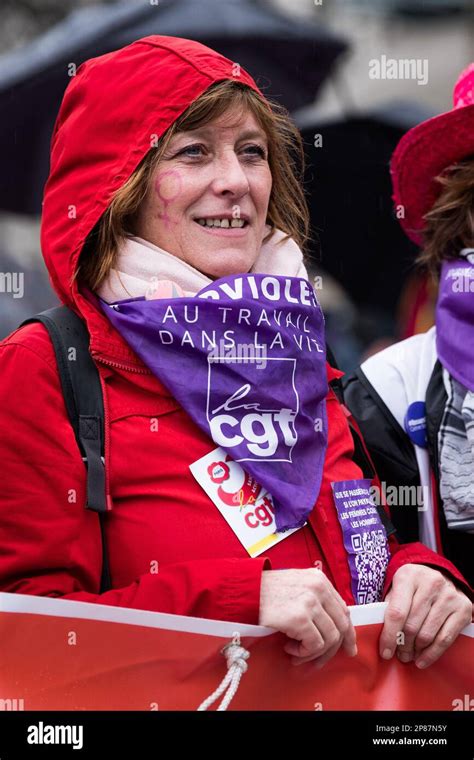 Paris France Th Mars Les Femmes Participent Un