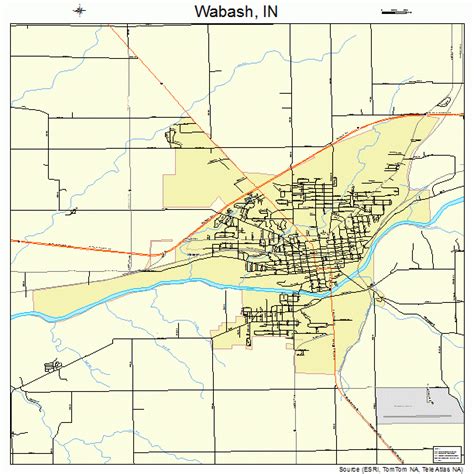 Wabash Indiana Street Map 1879370