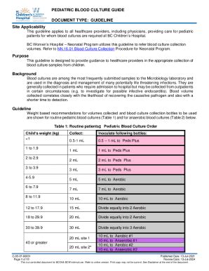 Fillable Online Policyandorders Cw Bc Consensus Recommendations For