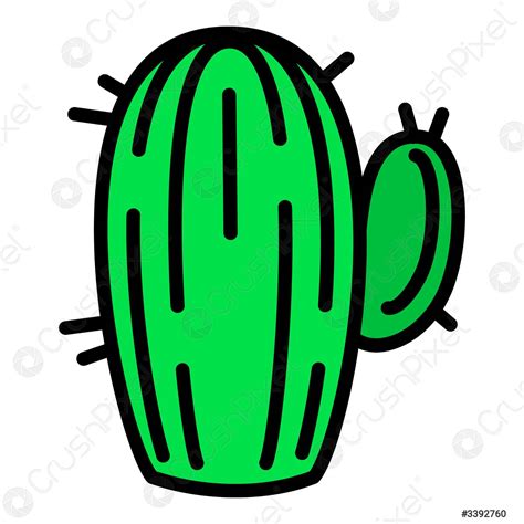 Mexican Cactus Icon Outline Style Stock Vector 3392760 Crushpixel