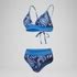 Women S Printed Banded Triangle Bikini Blue Navy Speedo Uk